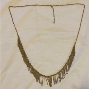 Beaded Gold Fringe Necklace